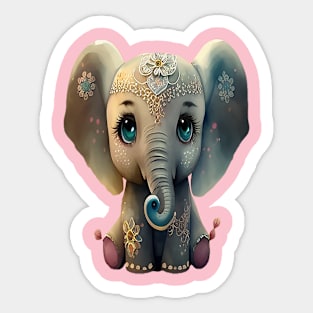 Cute Baby Elephant Lover Sticker